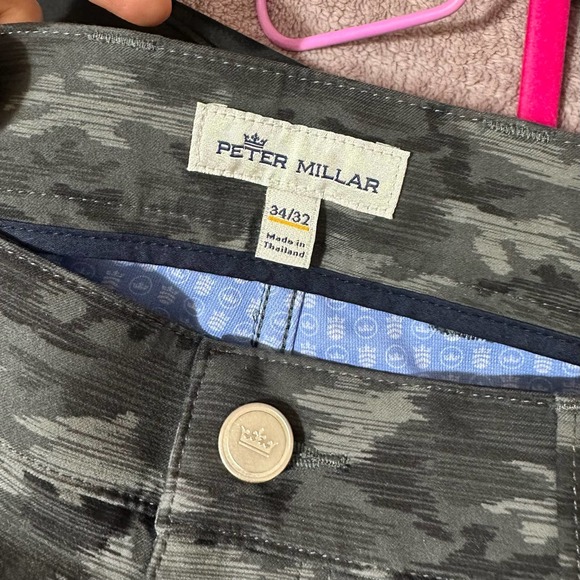 Peter Millar Crown Sport EB66 Performance Stretch 34x32 Iron Grey Camo Pants - Picture 10 of 16
